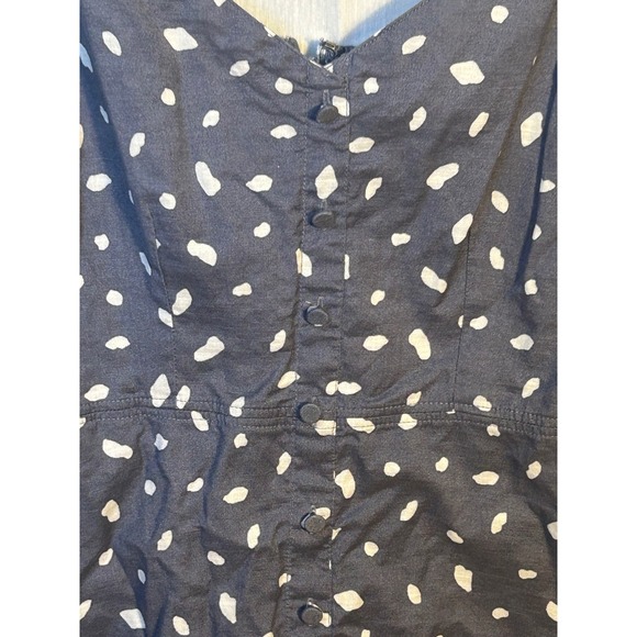 Abercrombie Fitch Gray White Speckled Button Front Mini Dress Size S Preppy Chic - Picture 7 of 7
